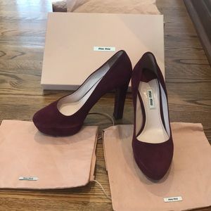 MIU MIU SUEDE HEELS